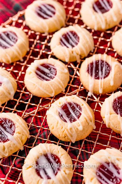 Raspberry Jam Thumbprint Cookies So Easy Honey And Bumble Boutique