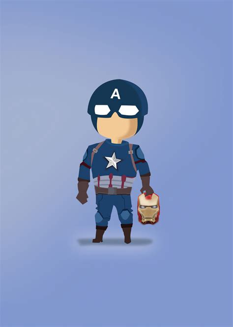 1536x2152 Captain America Minimal Marvel 1536x2152 Resolution Wallpaper