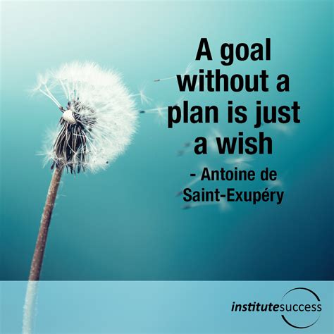A Goal Without A Plan Is Just A Wish Antoine De Saint Exupery
