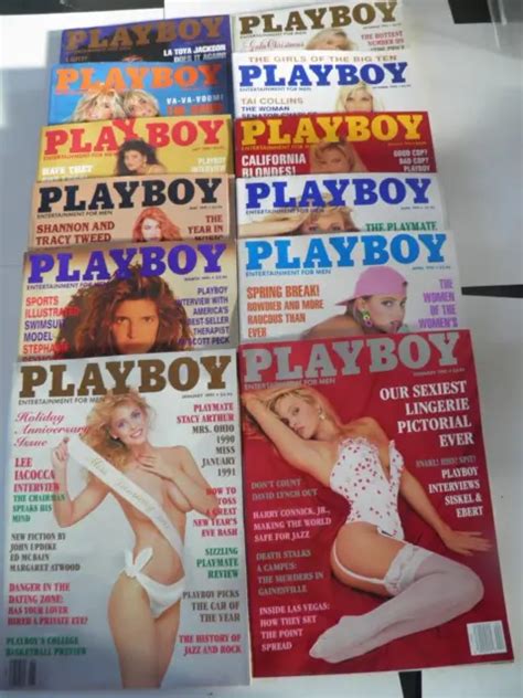 Playboy Magazine Complete Year Centerfolds Intact All Issues Lot