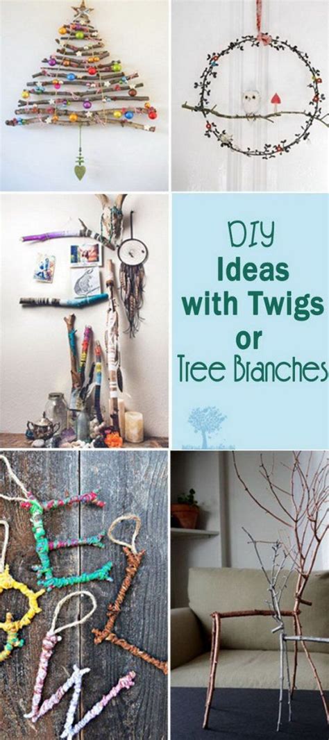 Diy Ideas With Twigs Or Tree Branches Hative Kidswoodcrafts En 2020
