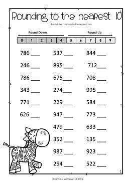 3rd Grade Math Worksheets Rounding - Thekidsworksheet