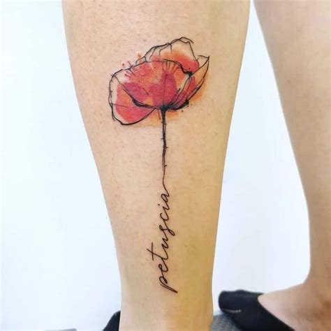 101 Amazing Poppy Tattoo Ideas You Will Love Poppies Tattoo Red