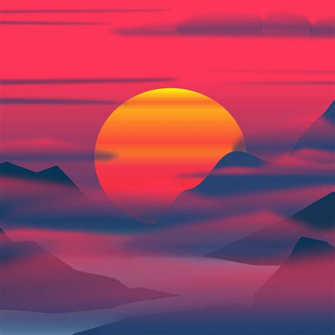 2932x2932 New Artistic Sunrise 8k Ipad Pro Retina Display Wallpaper Hd