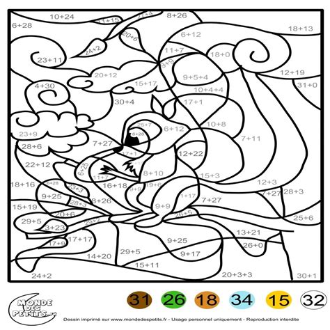Voici une belle galerie de coloriages magiques (coloriage code) sélectionnés spécialement pour toi ! Coloriage Magique Ce1 Addition A Imprimer - Gratuit Coloriage