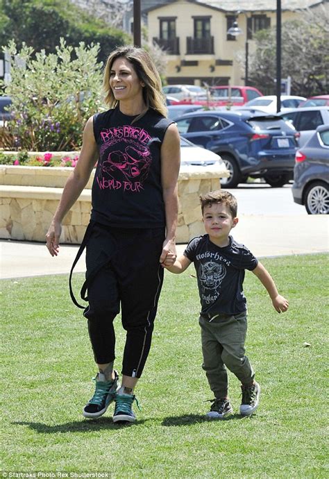 jillian michaels and her son phoenix spotted hanging out in malibu daily mail online