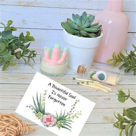 A Beautiful Soul Is Never Forgotten Succulent Or Cactus Candle
