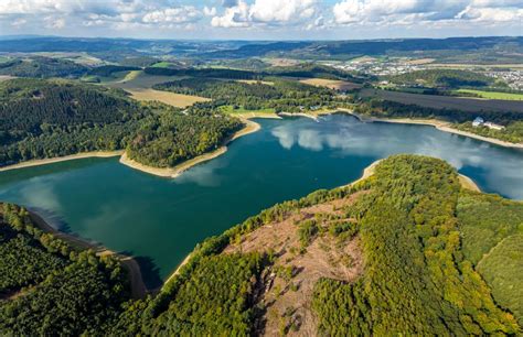 Meschede Aus Der Vogelperspektive Staubecken Und Stausee In Meschede