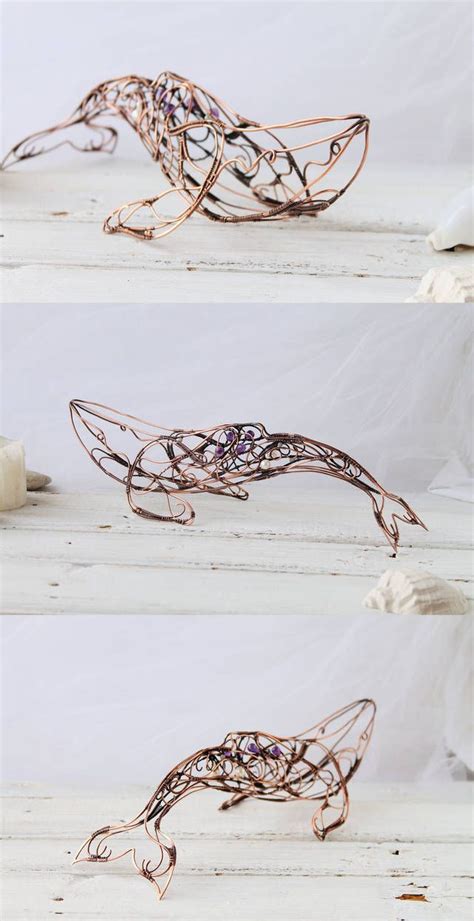 Wire Wrapped Whale Sculpture By Ursulajewelry On Deviantart Wire