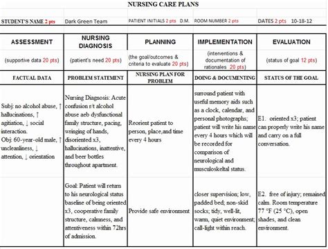 Printable Lesson Plan Nursing Template Printable Lesson Plans