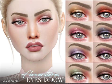 Sims 4 Ccs The Best Flowerstorm Eyeshadow N63 By Pralinesims