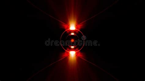 Abstract Loop Glowing Bright Red Light Neon Sci Fi Futuristic In Circle