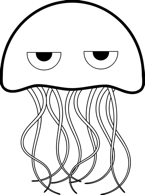 Sea life stencils printable under the sea coloring pages mr. Jellyfish Coloring Page | Free download on ClipArtMag