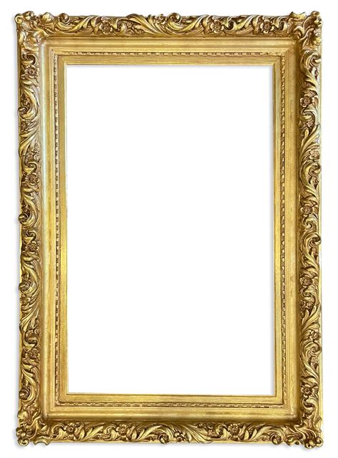 Restored Antique Ornate Picture Frame Re Finished In 22k Gold Leaf