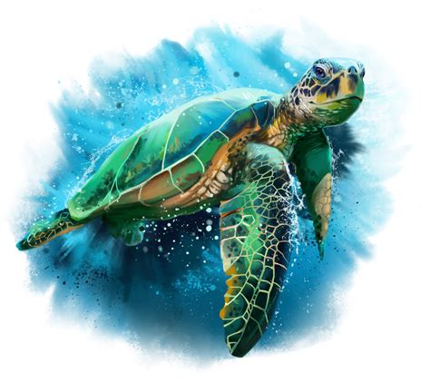 This hand painted sculpture is crafted from metal and features four turtles traveling together. Green sea turtle by Kajenna on DeviantArt