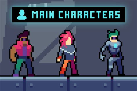 Free 3 Cyberpunk Characters Pixel Art