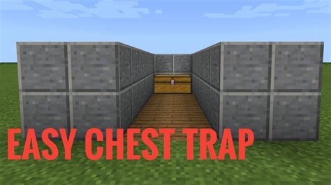 How To Make A Trapped Chest Pitfall Trap Minecraft Pe Youtube