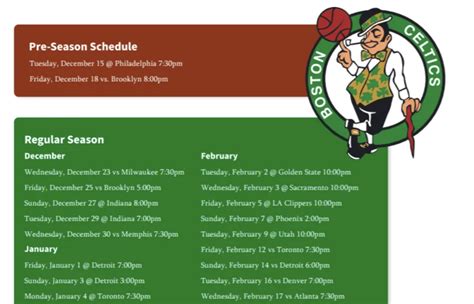 Boston Celtics Schedule 2022 Printable - Roman Lewis News