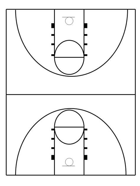 Basketball Court Drawing With Label At Getdrawings Free