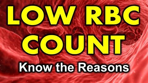 What Causes Low Red Blood Cell Counts