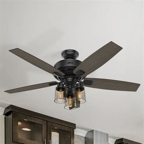 The founder, john hunter, was the inventor of the ceiling fan in programming your remote. Hunter 52-Inch Matte Black LED Ceiling Fan with Light with ...