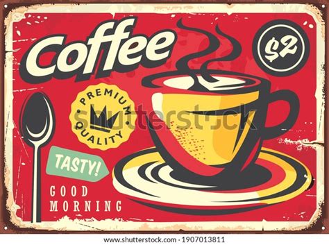 Coffee Sign Retro Style Coffee Cup Stock Vector Royalty Free
