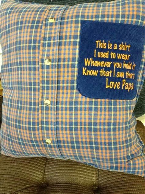 Remembering Someone Who Has Passed Awaypillow Made From Their Shirt Memory Pillows