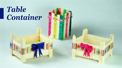 Popsicle Stick Crafts Cute Containers For Your Dining