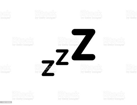 Sleeping Icon Isolated Zzz Sleep Symbol Vector Stock Illustration