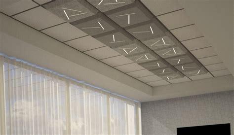 Acoustic Lighted Ceiling Tiles Lineal Collection Nach Unika Vaev
