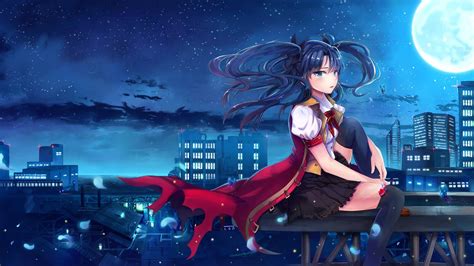 Download 1920x1080 Wallpaper Tohsaka Rin Anime Girl Full