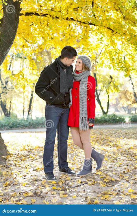 Romantic Love In Autumn Stock Photo Image Of Bonding 24783744