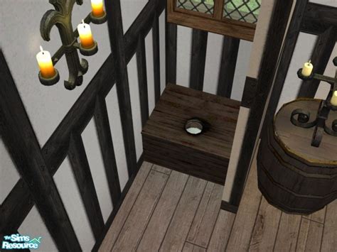 The Sims Resource Medieval Box Toilet Wood Recolour