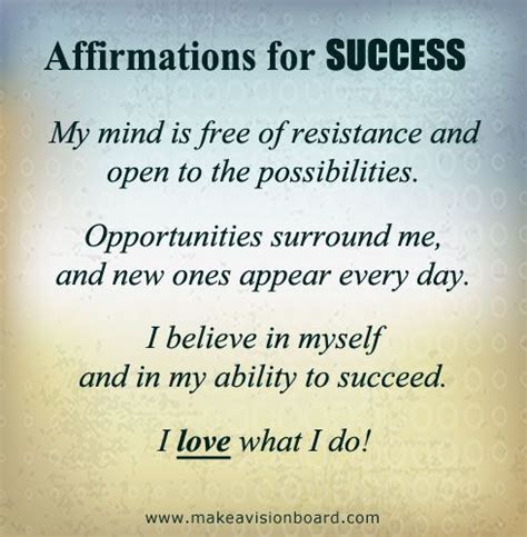 Positive Affirmations Positive Affirmations For Success I Am And For