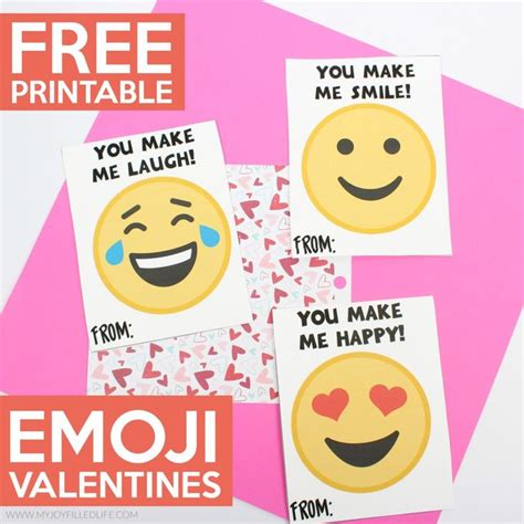 Free Printable Emoji Valentines Emoji Valentines Valentines Free