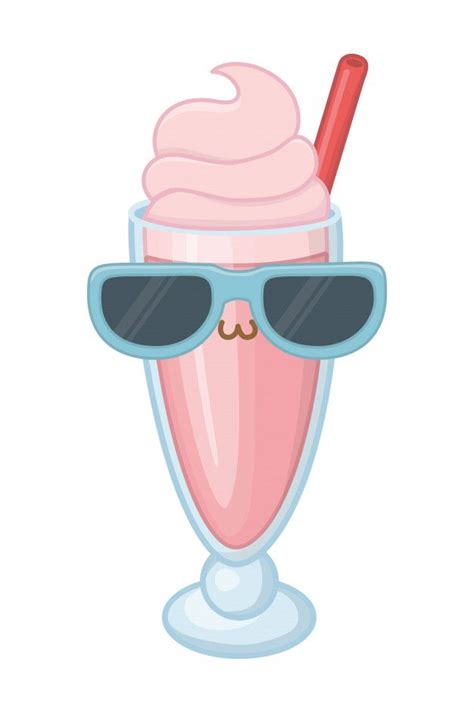 Premium Vector Isolated Kawaii Of Milkshake Cartoon Milkshake Ice