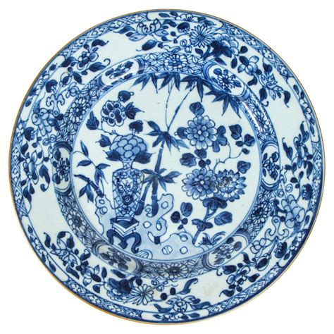 Chinese Blue And White Porcelain Plate 19th Century