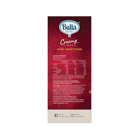 Bulla Creamy Classics Cones Choc Honeycomb Bulla