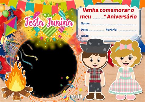 Convite De Anivers Rio Festa Junina Imagem Legal
