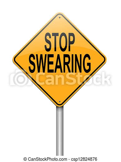 Stock Illustrations Of No Swearing Sign Illustration Depicting A