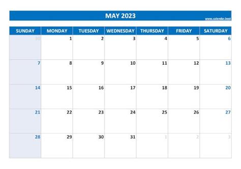May 2023 Calendar Calendarbest