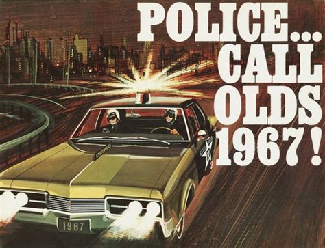 1967 Oldsmobile Police Car Brochure 60s Police Old Police Cars
