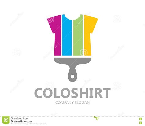 Vector T Shirt Paint Logo Template Design Creative T Shirt Symbol Or