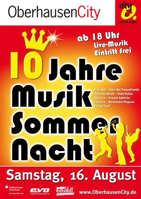Party 10 Musik Sommer Nacht Oberhausen In Oberhausen 16082014
