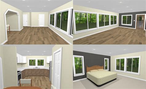 46x48 House 1 Bedroom 1 5 Bath 1157 Sq Ft PDF Floor Etsy