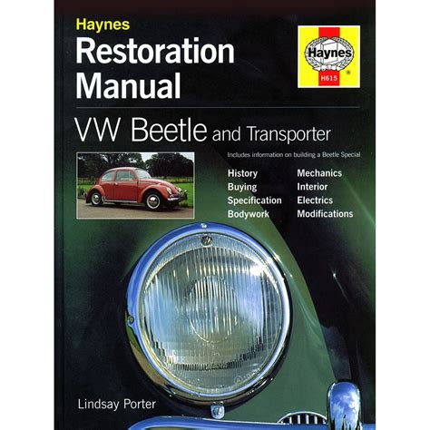 2897 Haynes Restoration Manual Vw Beetle And Transporter