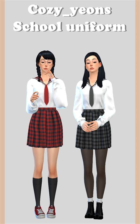 Sims 4 School Uniform Cc Mods All Free Fandomspot Parkerspot
