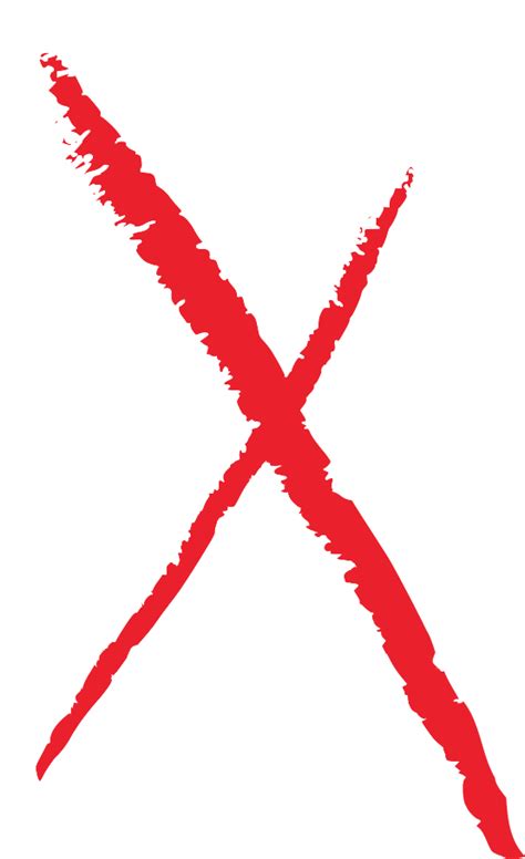 Download Red X Mark Transparent Png Image With No Background