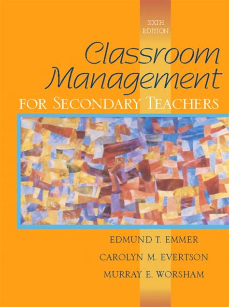 emmer evertson and worsham classroom management for secondary teachers 6th edition pearson