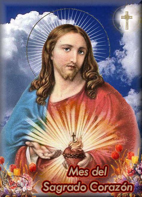 La imagen del sagrado corazón de jesús, nos recuerda el núcleo central de nuestra fe: ® Blog Católico Gotitas Espirituales ®: JUNIO: MES DEL ...